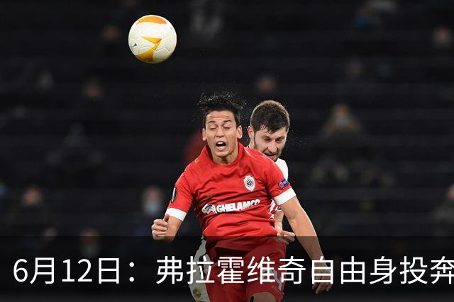 6月12日：弗拉霍维奇自由身投奔西甲无门，索要高薪遭皇马巴萨马竞拒绝